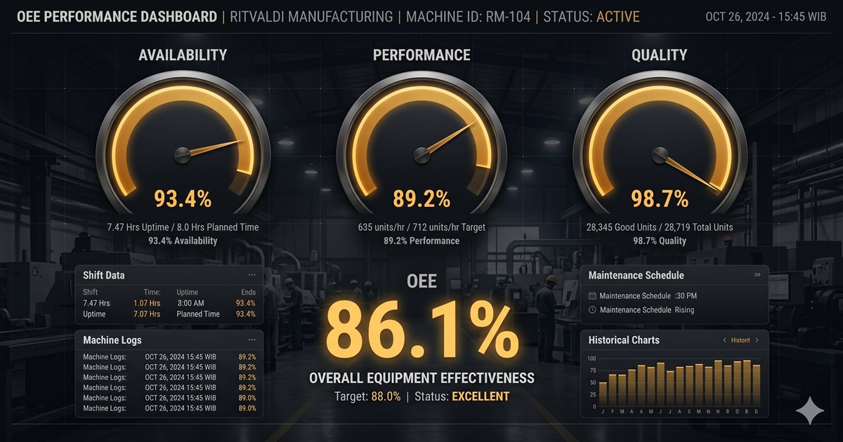 Kalkulator OEE pabrik — cara menghitung Overall Equipment Effectiveness dan artinya untuk profitabilitas